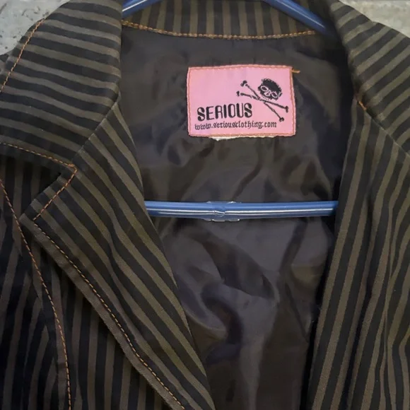 Vintage Serious LA Home of Rockers Black Pinstripe Blazer